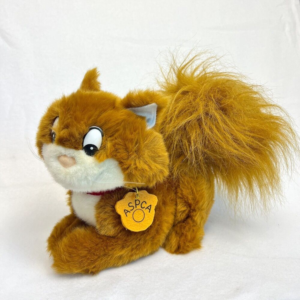 VTG Nestle Douglas ASPCA Brown Kitty Cat Big Bushy Tail Plush Stuffed Animal 11"
